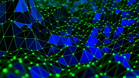 Abstract Polygonal surface. Stock Footage 124327373