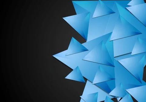 Abstract polygonal tech background Graphic design of blue polygonal shapes... 写真素材