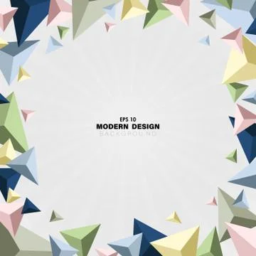 Abstract polygonal triangle shape pattern design cover background. イラスト素材