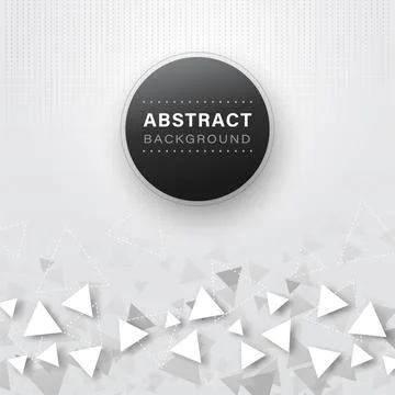 Abstract polygonal triangles gray background Stock Illustration