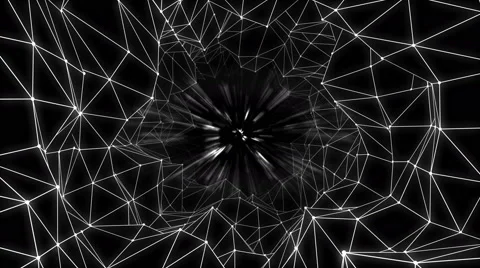 Abstract polygonal tunnel grid. Stock Footage 67229834