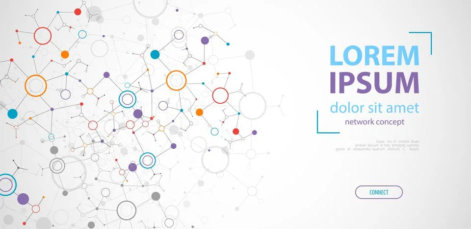 Abstract polygonal vector background with connecting dots and lines. Explode  Stock Illustration