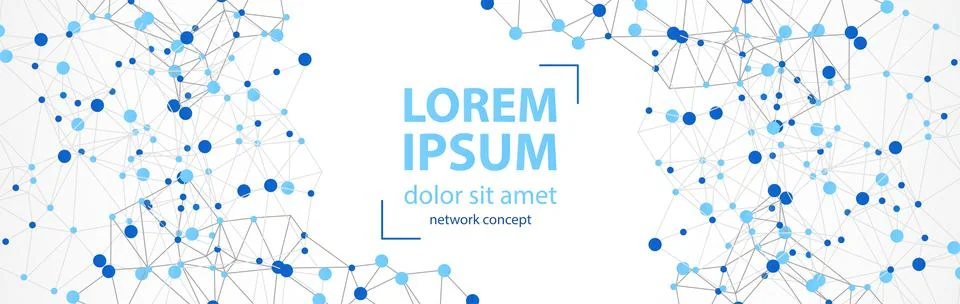 Abstract polygonal vector background with connecting dots and lines. Explode  Illustrazione stock