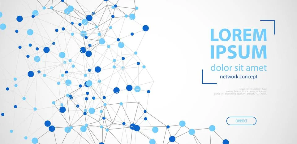 Abstract polygonal vector background with connecting dots and lines. Explode  Stock Illustration