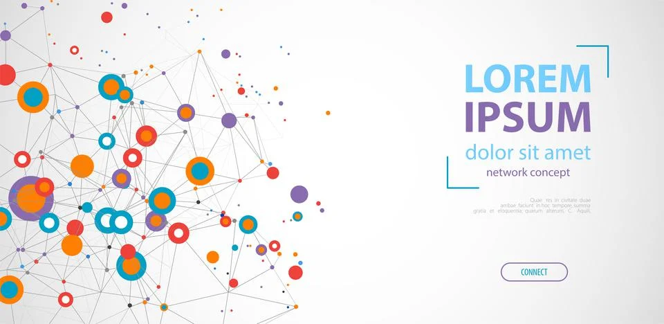 Abstract polygonal vector background with connecting dots and lines. Explode  Illustrazione stock