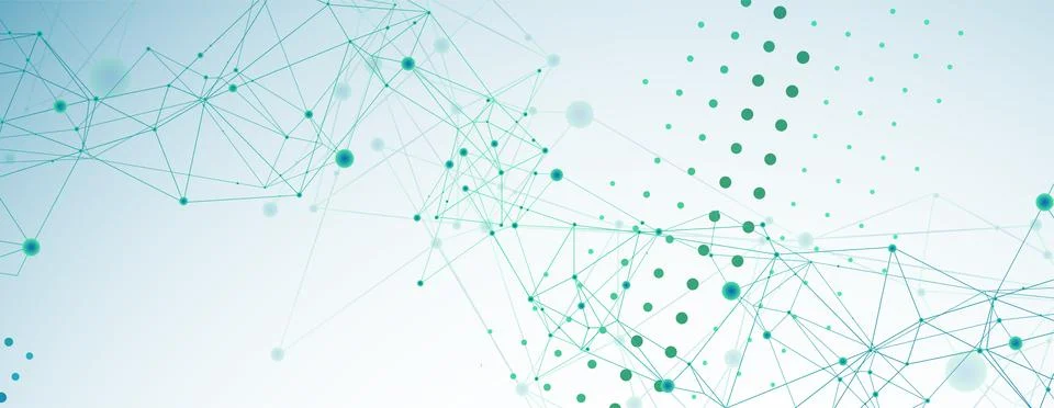Abstract polygonal vector background with connecting dots and lines. Digital  Stock Illustration