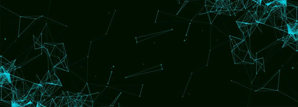 Abstract polygonal vector background with connecting dots and lines. Digital  Stock Illustration