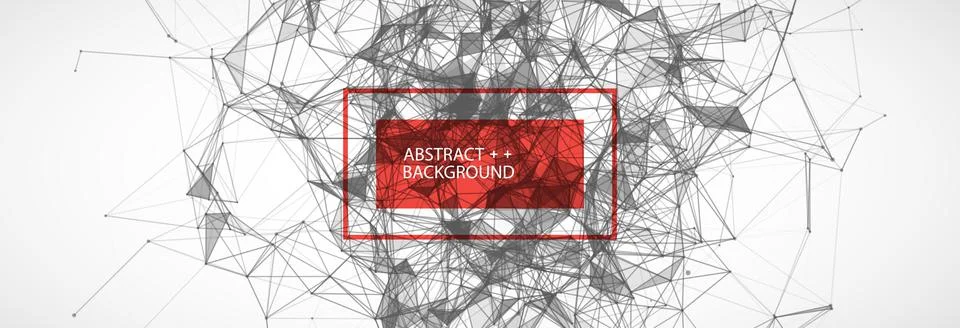 Abstract polygonal vector background with connecting dots and lines. Digital  イラスト素材