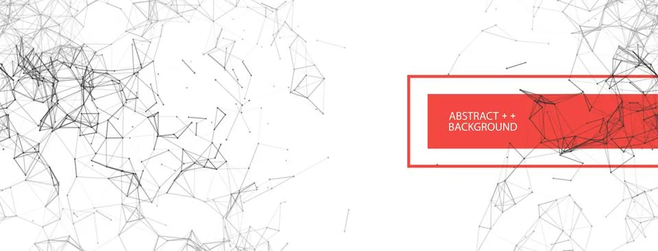 Abstract polygonal vector background with connecting dots and lines. Digital  Illustrazione stock