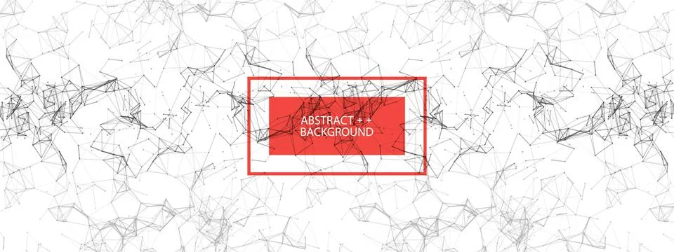 Abstract polygonal vector background with connecting dots and lines. Digital  Stock Illustration