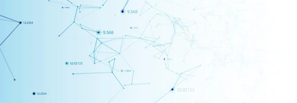 Abstract polygonal vector background with connecting dots and lines. Digital  イラスト素材