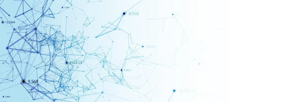 Abstract polygonal vector background with connecting dots and lines. Digital  Illustrazione stock