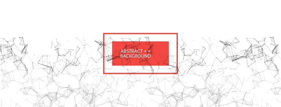 Abstract polygonal vector background with connecting dots and lines. Digital  Stock Illustration