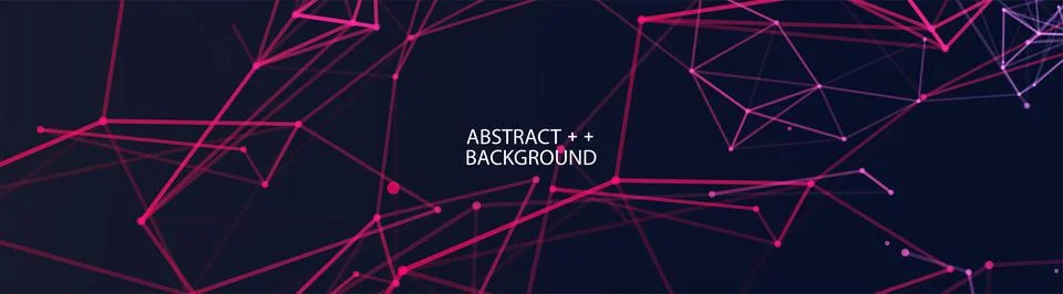 Abstract polygonal vector background with connecting dots and lines. Digital  Stock Illustration