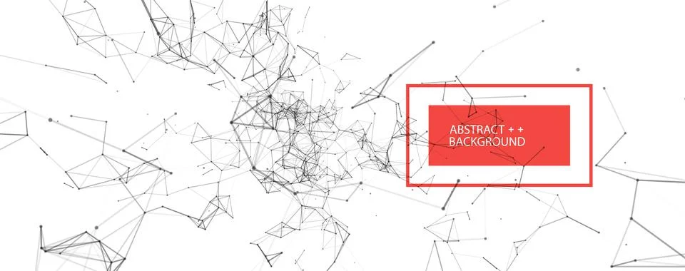 Abstract polygonal vector background with connecting dots and lines. Digital  Stock Illustration