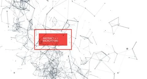 Abstract polygonal vector background with connecting dots and lines. Digital  Stock Illustration