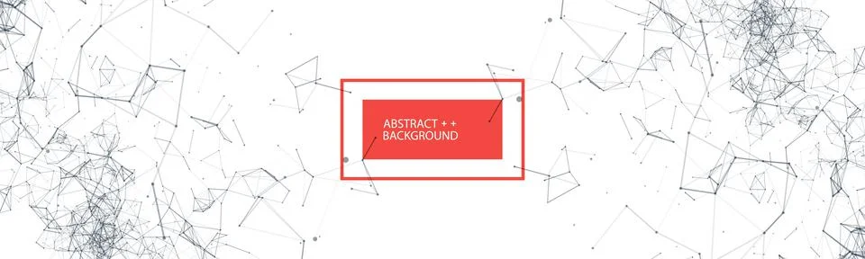 Abstract polygonal vector background with connecting dots and lines. Digital  Illustrazione stock