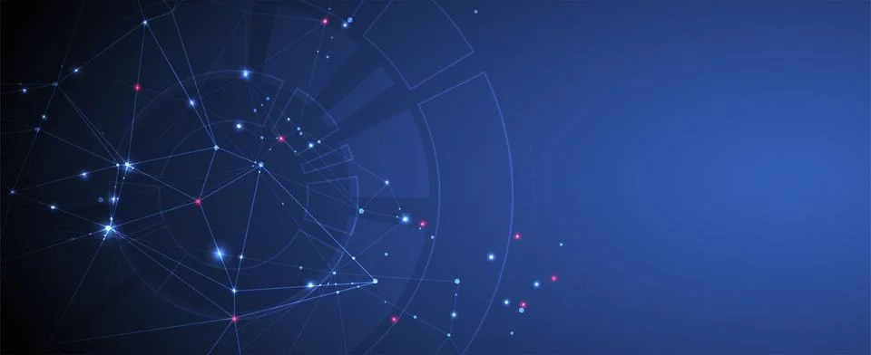 Abstract polygonal vector background with connecting dots and lines. Stock Illustration