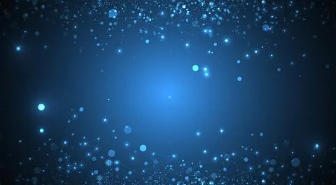 Abstract polygonal vector science background with connecting dots and lines. Stock Illustration