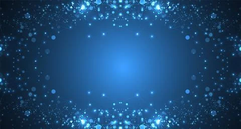 Abstract polygonal vector science background with connecting dots and lines. Stockillustratie