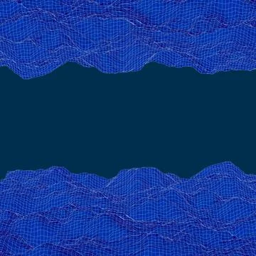 Abstract polygonal water surface background. 스톡 일러스트