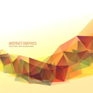 Abstract polygonal wave design in retro style Stock Illustration
