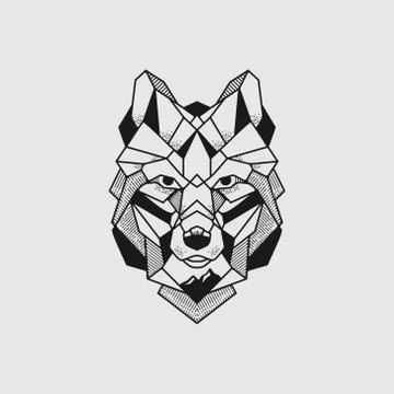 Abstract polygonal wolf Illustration Stock Illustration