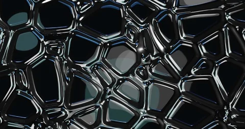 Abstract Polygons Chrome Metallic Background Morphing Matrix Shiny Geometric Ran Stock Footage 115307542