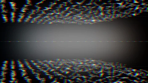 Abstract polygons colorful patterns on the top and bottom of black background Stock Footage 123507474