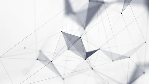 Abstract Polygons Lines And Dots White Loop Background Stock Footage 274413676