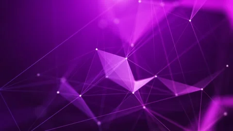 Abstract Polygons Lines And Dots Purple Loop Background Stock Footage 274413703