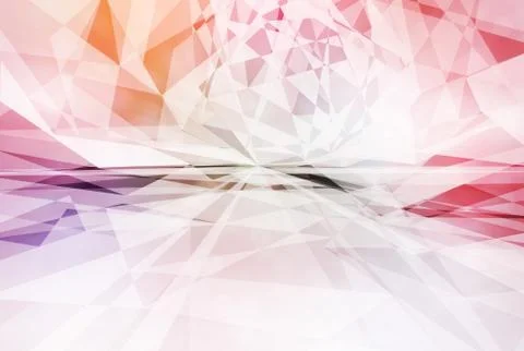 Abstract polygons pastel for background, sunset above the sea Stock Illustration