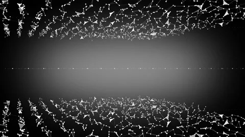 Abstract polygons patterns on the top and bottom of black background. Stock Footage 134251108