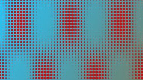 Abstract Pop Art Background Featuring Red Halftone Dots Pattern Over a Vibr.. Stock Illustration