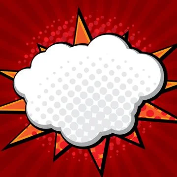 Abstract pop art, comic book speech bubble background vector illustration Stock Illustration