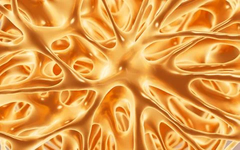 Abstract porous framework material background, nerve fibers background, bon.. Stock Illustration