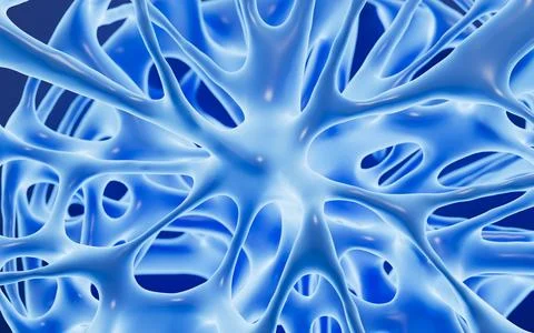 Abstract porous framework material background, nerve fibers background, bon.. Illustrazione stock