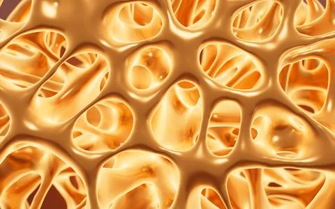 Abstract porous framework material background, nerve fibers background, bon.. Illustrazione stock