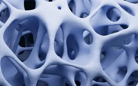 Abstract porous framework material background, nerve fibers background, bon.. Illustrazione stock