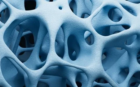 Abstract porous framework material background, nerve fibers background, bon.. Illustrazione stock