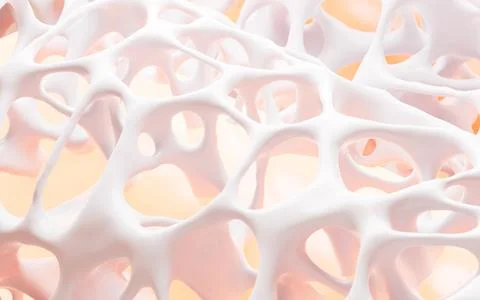 Abstract porous framework material background, nerve fibers background, bon.. Illustrazione stock