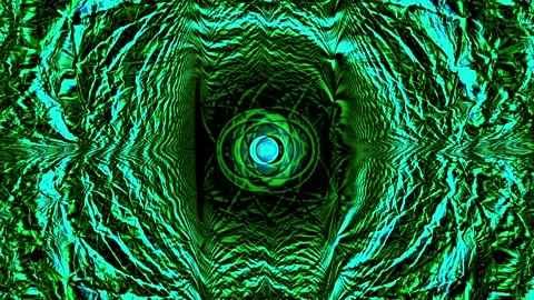 Abstract Portal Textured Pattern Science Fiction Eye Green Blue Color Surreal An Stock Footage 287989071