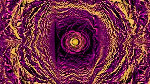 Abstract Portal Textured Pattern Science Fiction Eye Purple Yellow Color Surreal Stock Footage 287989275