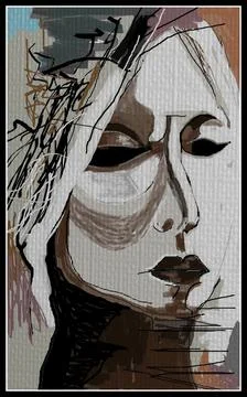 Abstract Portrait Stock Illustration