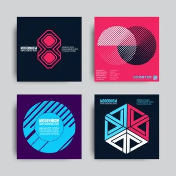 Abstract Posers Art Graphic Backgrounds Stock Illustration