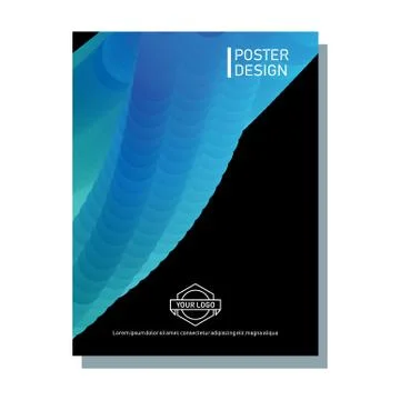 Abstract poster with blend Illustrazione stock