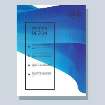 Abstract poster with blend Illustrazione stock