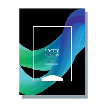 Abstract poster with blend Stock Illustration