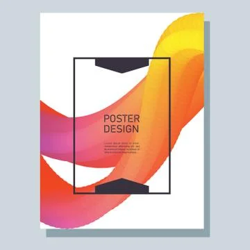 Abstract poster with blend Illustrazione stock