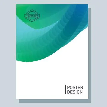Abstract poster with blend Stock Illustration